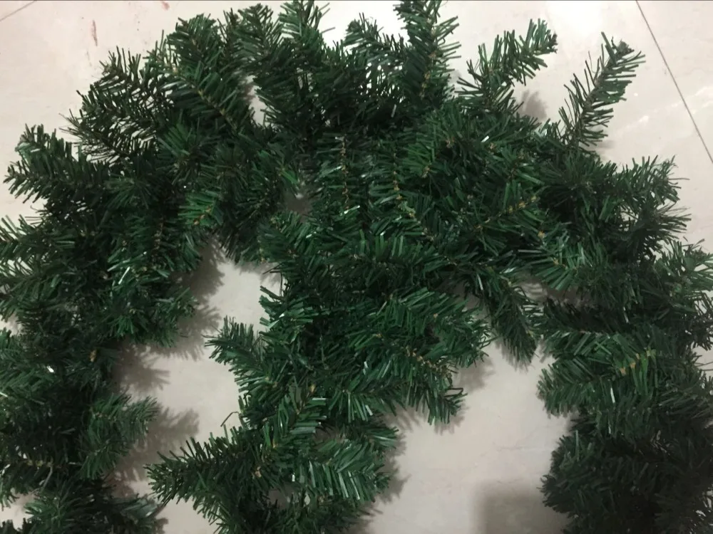 Рождественские товары decorazioni natale 270 см украшения дерева из синтетического ротанга Толстая мишура зеленая гирлянда вечерние украшения
