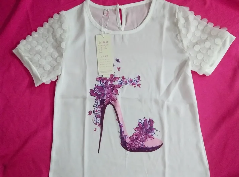 2019 Новая Летняя женская модная элегантная блуза с бриллиантами рубашки плюс