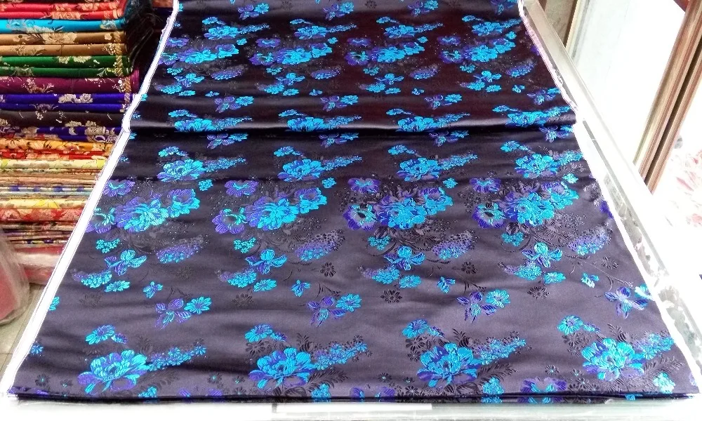 Китайская шелковая парчовая ткань Чонсам на подушке Черная задняя крышка с