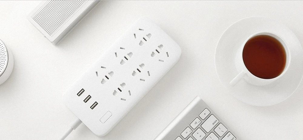 Удлинитель Xiaomi Power Strip 3 с USB разъемом 6 стандартных адаптеров быстрое зарядное