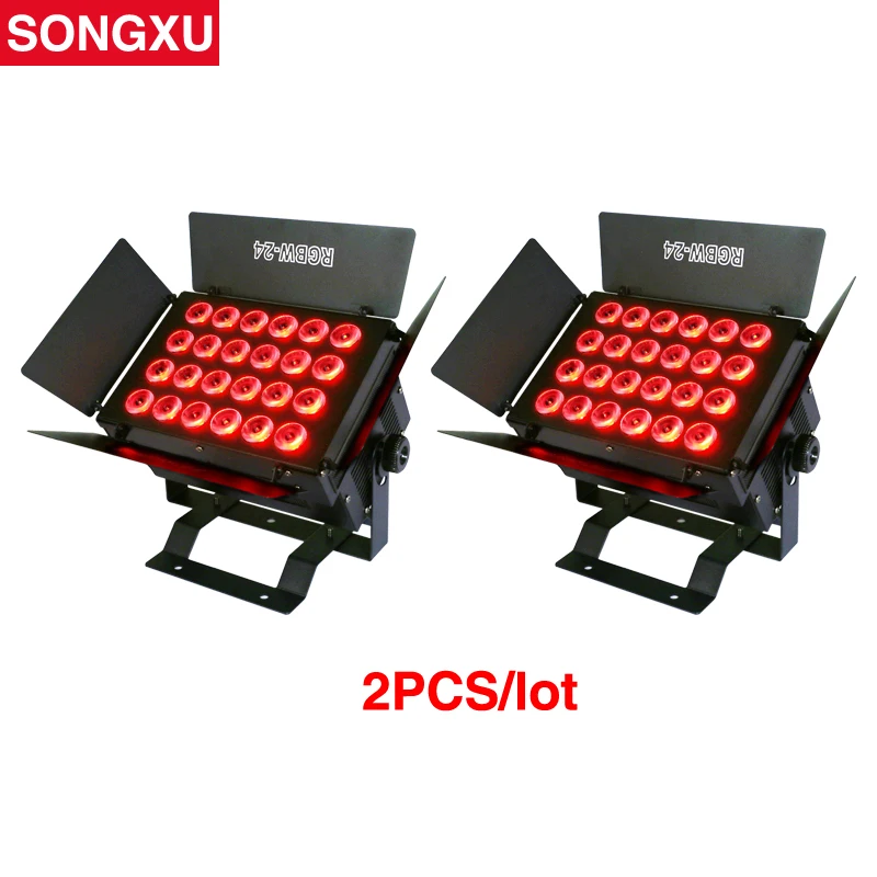 SONGXU 2 шт. в партии 24x12 Вт RGBW 4 1 светодиодный светильник для мытья стен квадратный