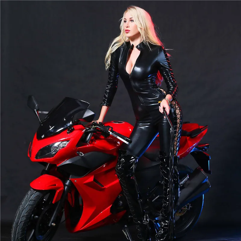 Сексуальное нижнее белье латексный костюм боди Черное женское сексуальная