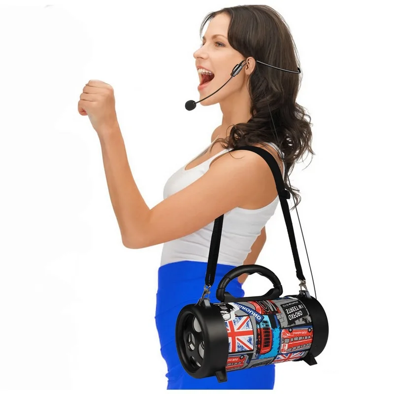 Портативный динамик Колонка Bluetooth наружное радио fm звуковая коробка TF плеер