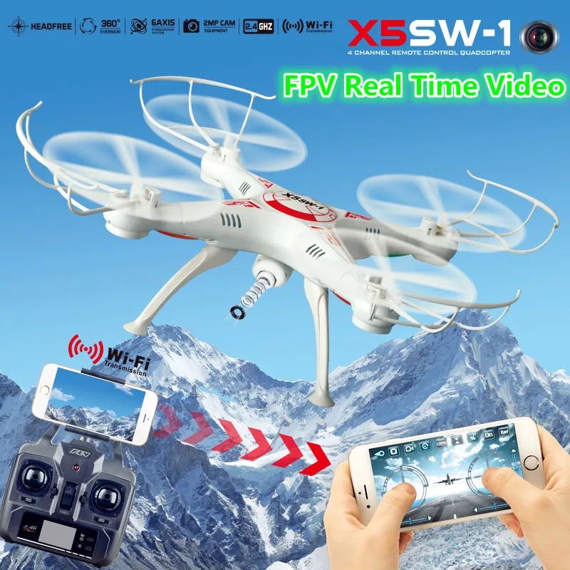 Дроны X5SW X5SW-1 WIFI Радиоуправляемый Дрон Квадрокоптер с FPV камерой HD Безголовый