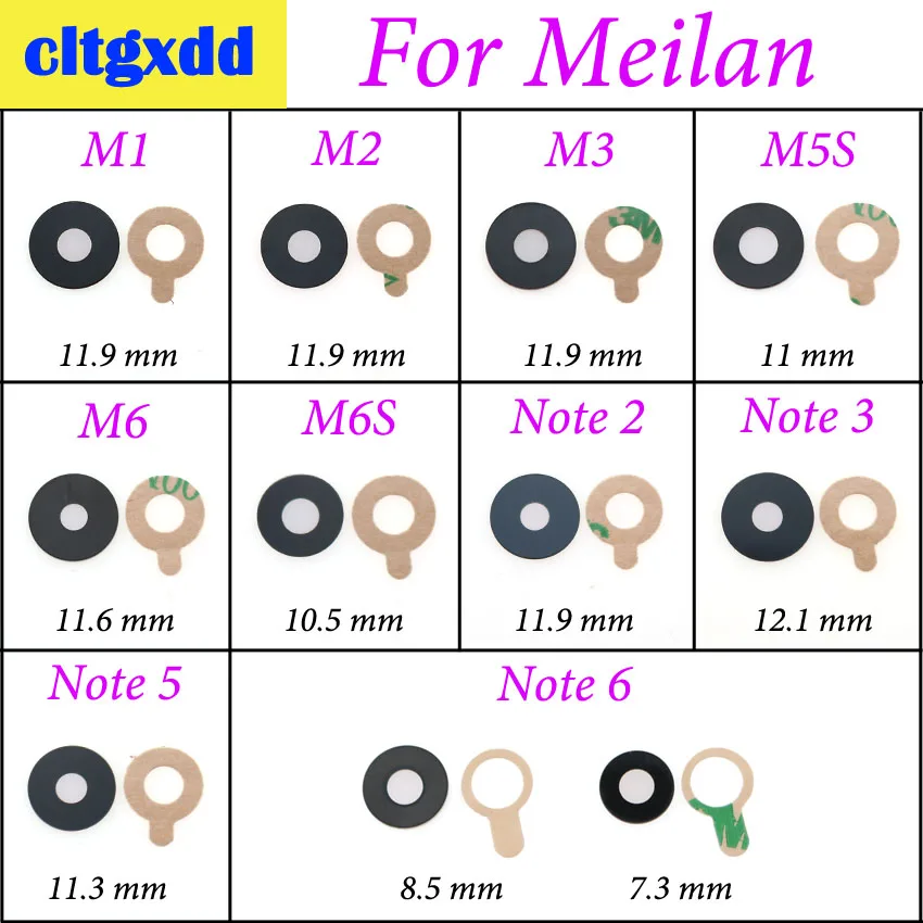 Стеклянный объектив задней камеры cltgxdd для Meizu Meilan M1 M2 M3 M3S M5 M5S Note 2 3 5 6 S6 note6