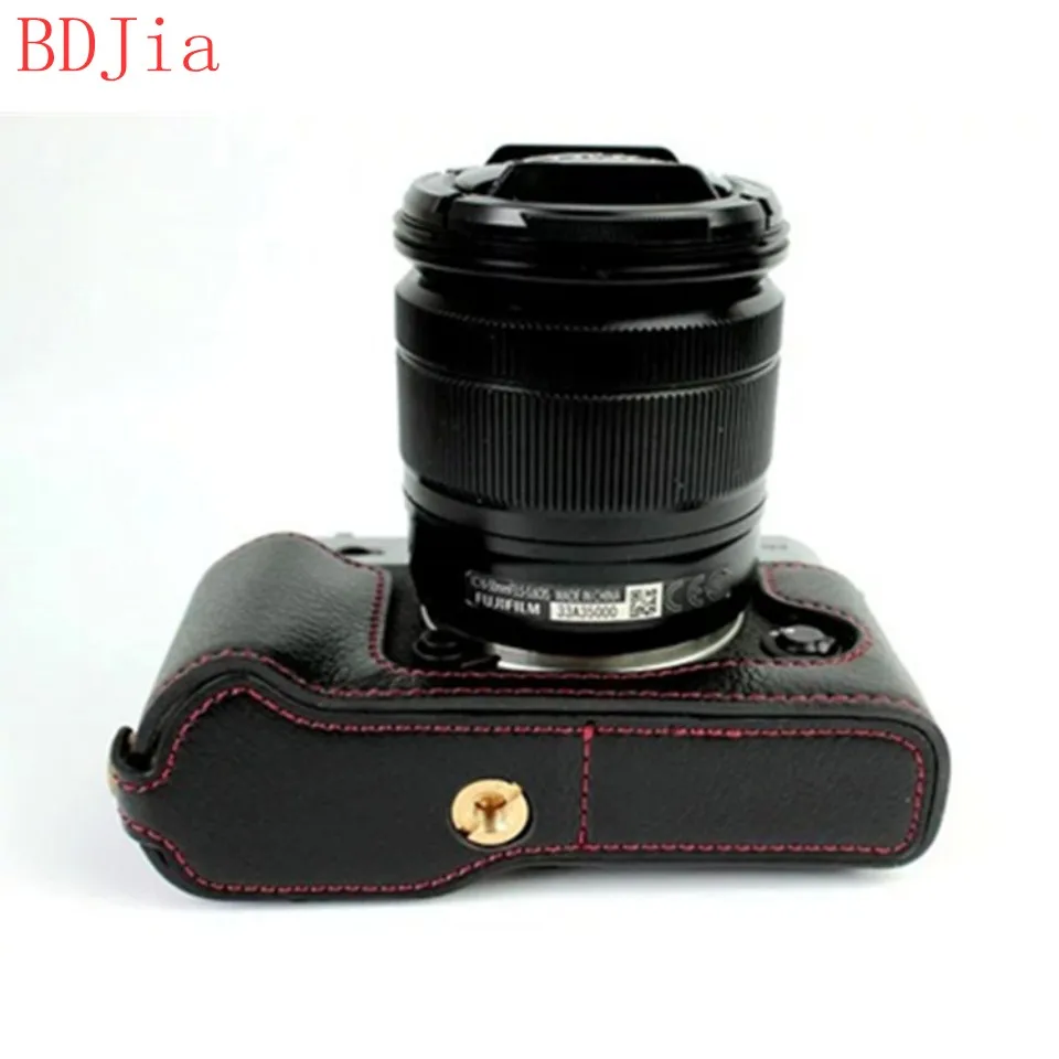 Натуральная яловая кожа корпуса для половины камеры база для Fujifilm XT30 XT20 XT10 с отверстием батареи