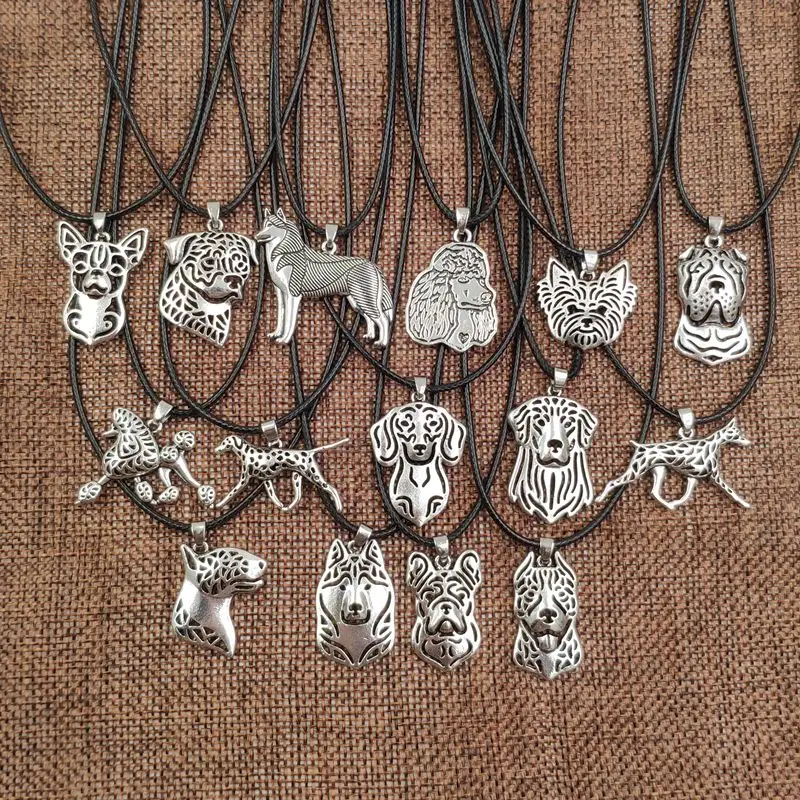 Ожерелье с подвеской в виде собаки и животного античное ювелирное изделие хаски