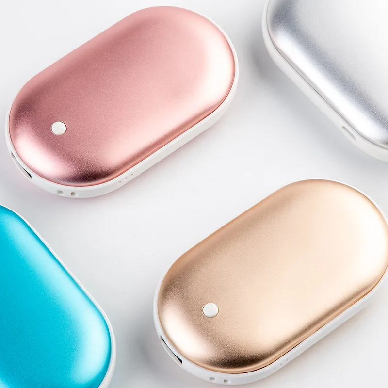 5200mAh USB перезаряжаемая электрическая грелка для рук зимняя галька с двойным