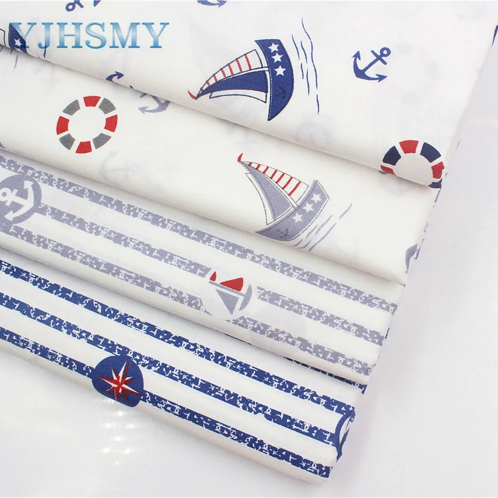 YJHSMY 178218 океанская серия хлопчатобумажной ткани ширина 50x160 см/шт DIY ручной работы