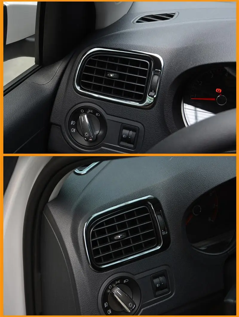 Автомобильный Стайлинг для Volkswagen vw POLO, накладка, аксессуары для интерьера, кондиционер, на выходе, декоративная крышка, наклейка, авто аксессуары