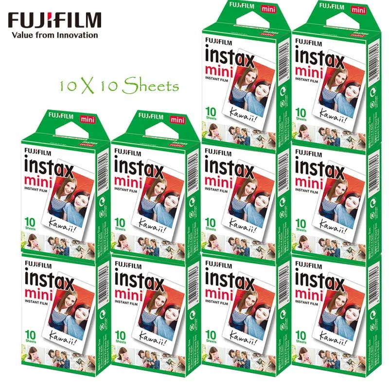 10-100 листов Fujifilm Fuji Instax минисумка для 11-пленка с белыми краями Фотобумага мини-9