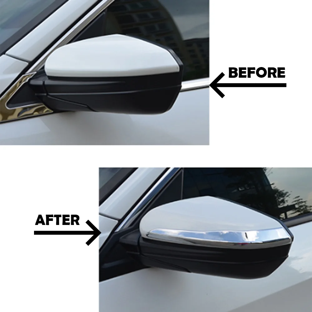 1 пара хромированных защитных молдинги для зеркала заднего вида Honda Civic 2017 2018 2019