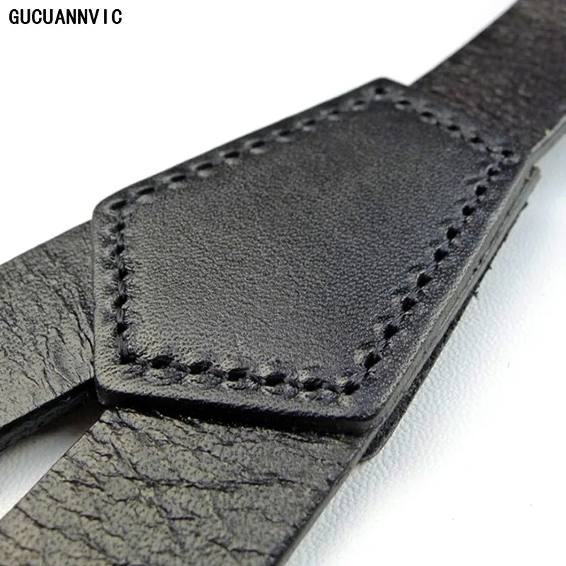 Высококачественный черный крюк ретро-моды бретель Cam Men Strap Женские кожаные подтяжки джинсы женские Модный дикий ремень женский портупея