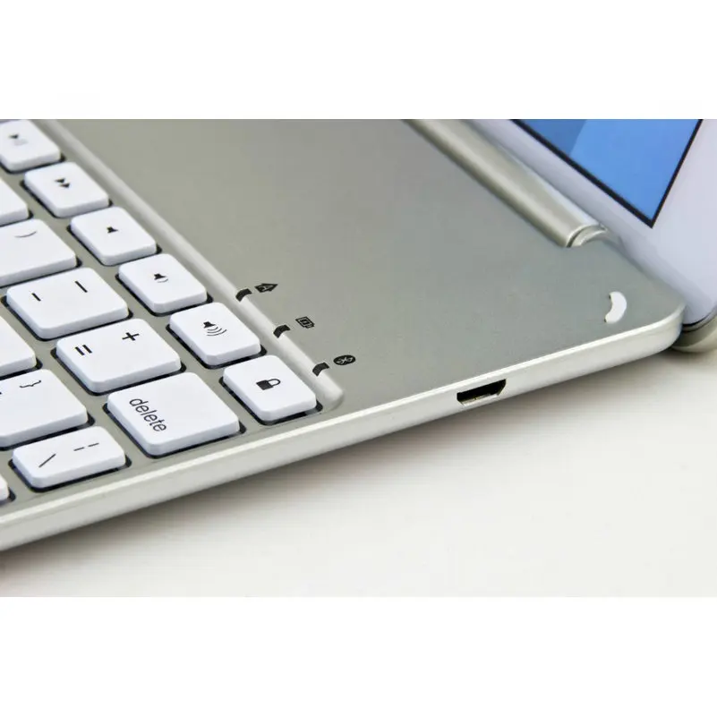 Роскошный Ультратонкий светящийся Bluetooth клавиатура Metel с чехлом для планшета