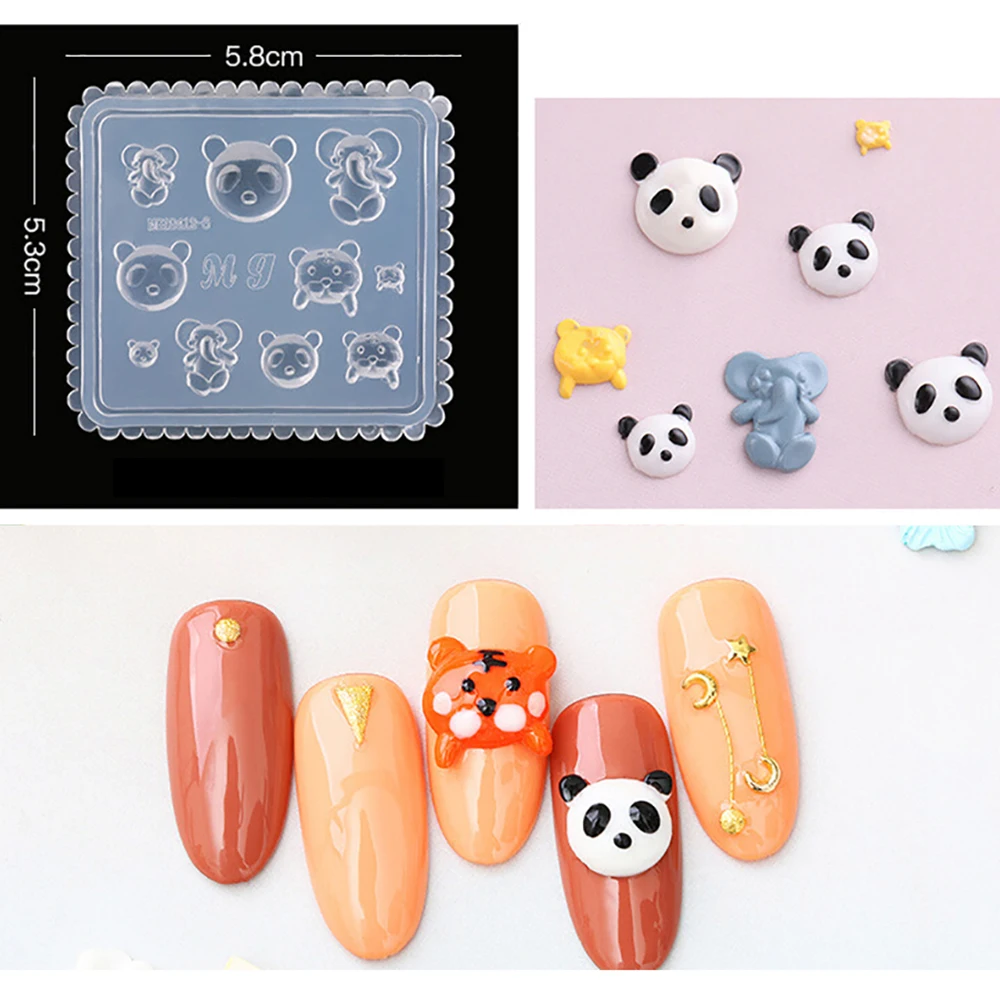 Объемные силиконовые формы штамповки резьба пластины DIY Дизайн ногтей