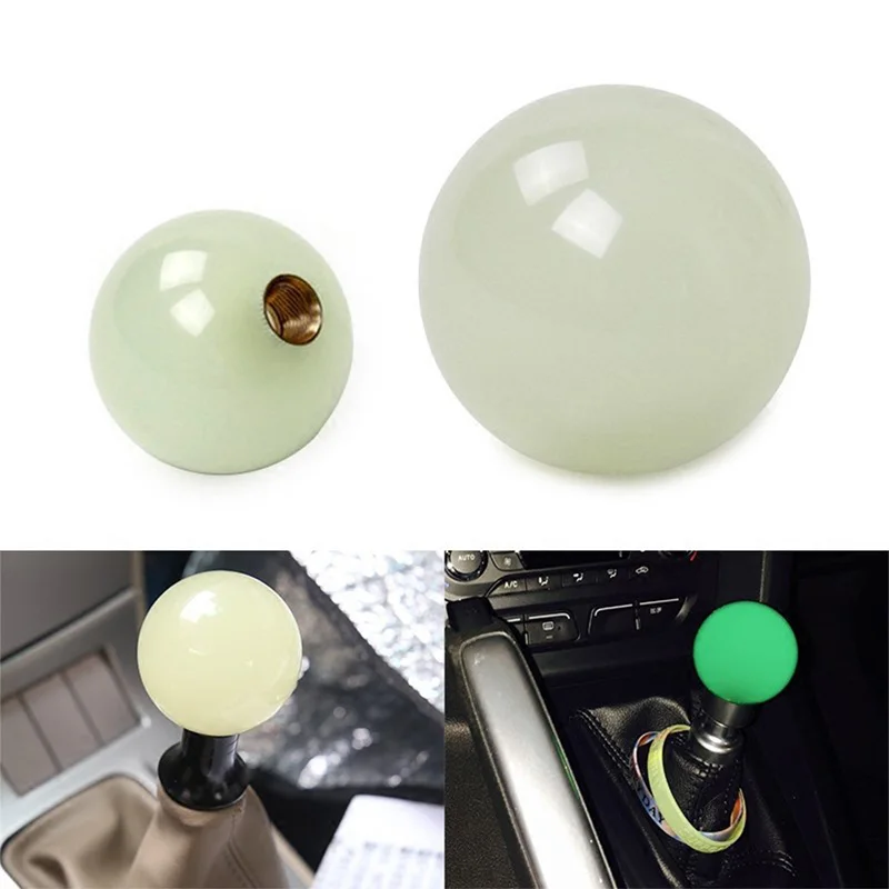 Luminescent Ball Gear Shift Knob Night-light Bead Type for AT MT 3 Types Adapters Auto Styling Cool Funny Automobile Accessorie