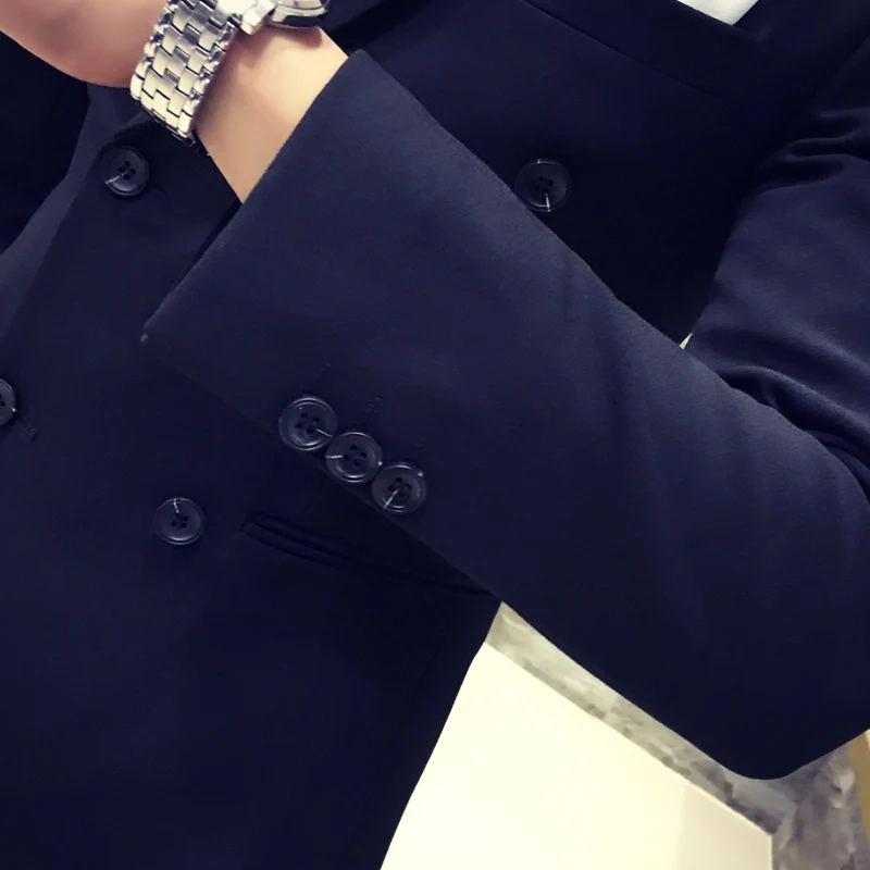 M XXL! мужская двойной грудью костюм 9a11c тонкий трех частей жениха свадебный