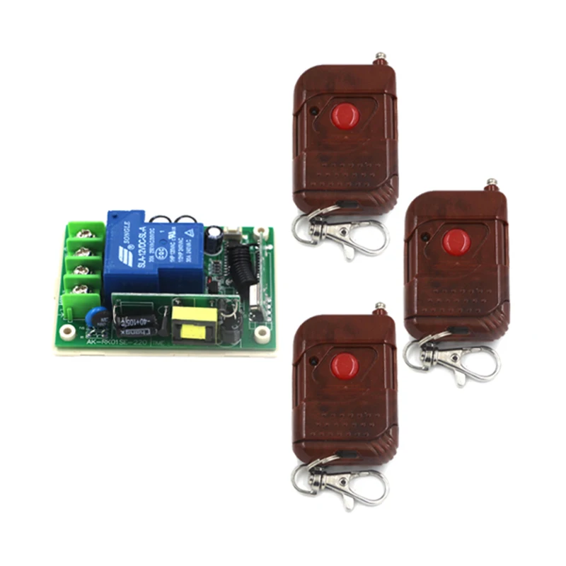 Wireless wall power remote switch 250V 1ch rf Switch System Receiver &amp 3pcs 1 Keys Remote controller 315mhz/433mhz 4151 | Обустройство