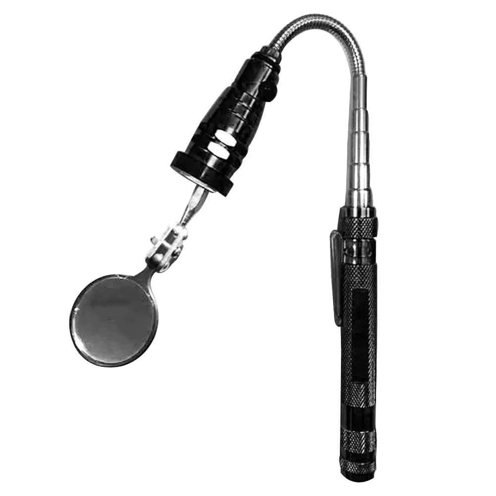 Портативное телескопическое зеркало для осмотра LED освещенные инструменты