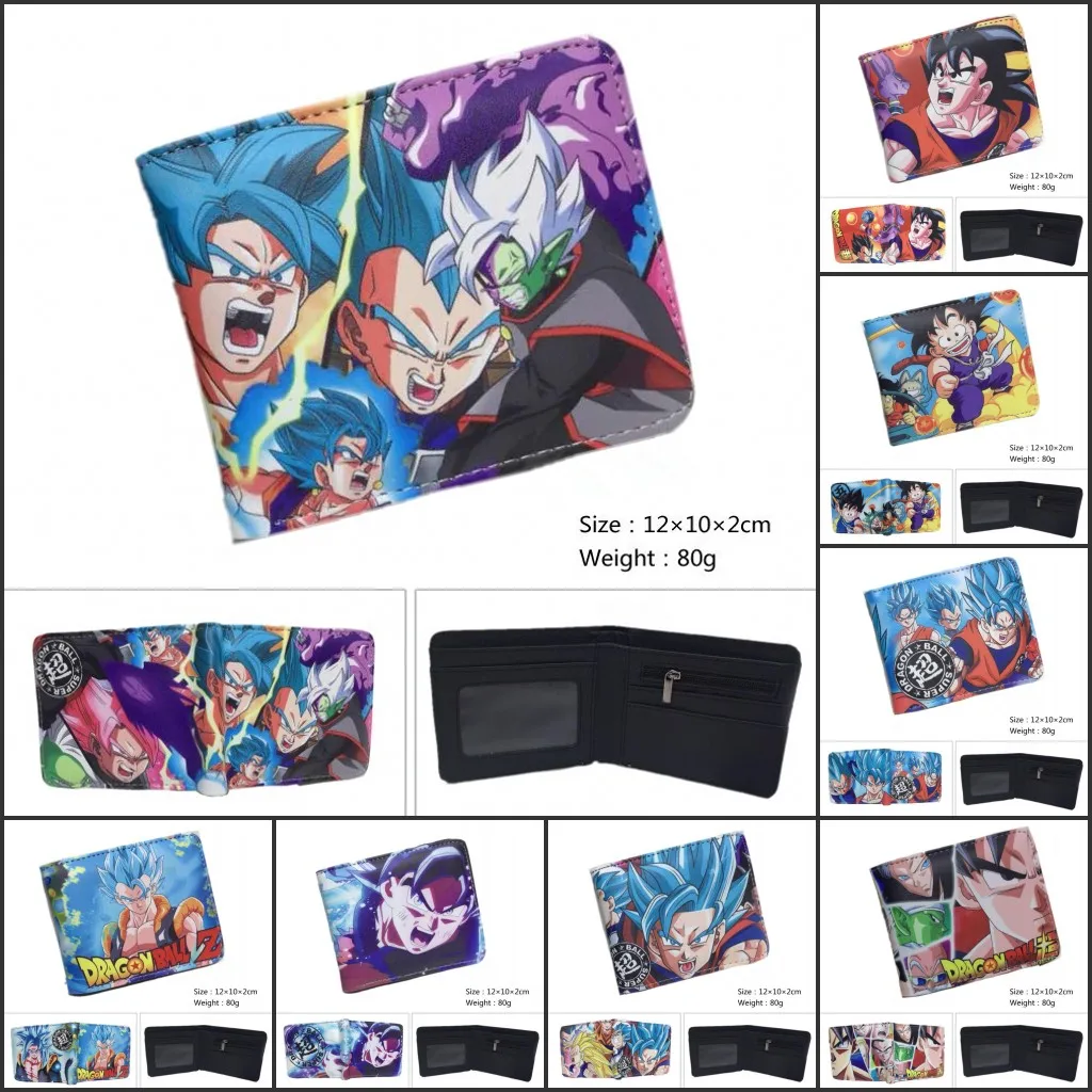 Аниме Dragon Ball z кошелек Goku короткий кошелек Dragon Ball Супер мультфильм кошелек молодой Кошелек для монет для мужчин и женщин кошелек