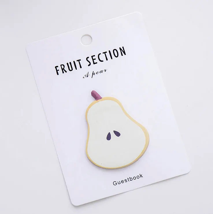 pear 1 шт Свежие фрукты эффект запоминания формы бумага для выпечки записка заметка стикеры блокнот Канцтовары школьная бумага принадлежности подарок для ребенка - Цвет: pear