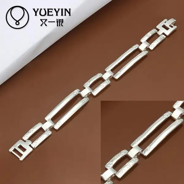 H341 Рождественский подарок серебряный браслет для женщин Бесплатная доставка