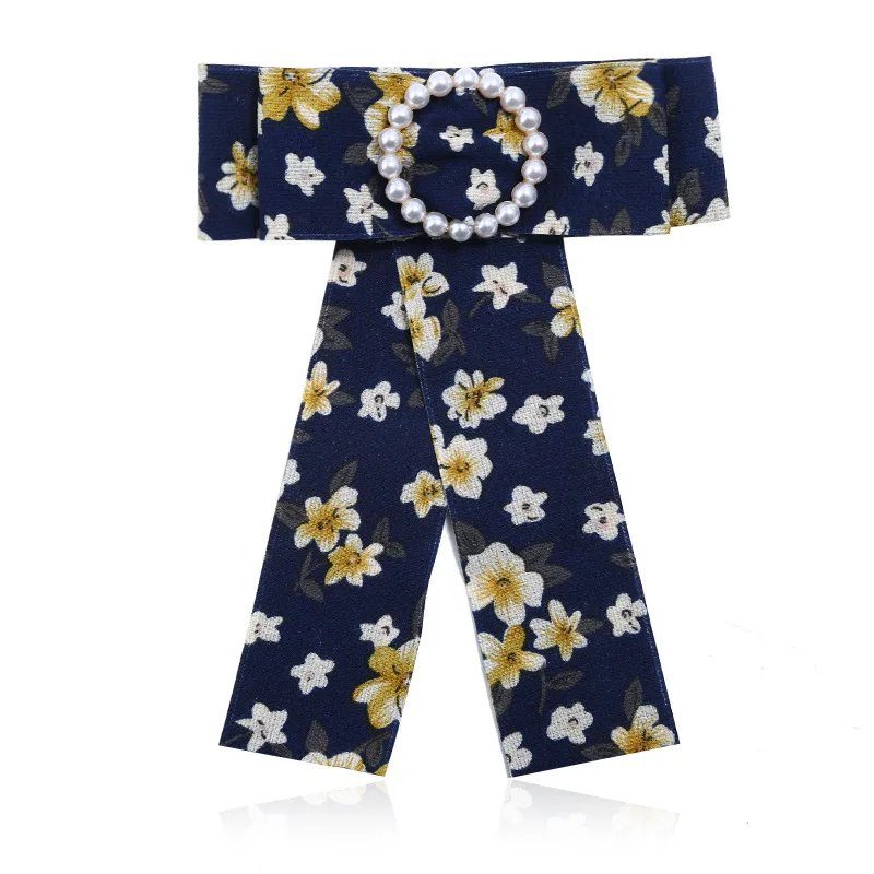 Новинка Корейская Милая ткань цветочный принт галстук-бабочка длинный большой