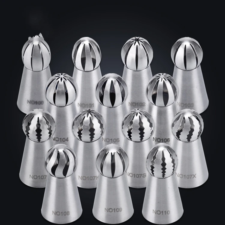 

1 set=13 piece different style Russian Tulip Stainless Steel Icing Piping Nozzles Tip Pastry tools Dessert Decorators
