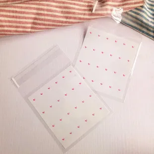 100 шт. самоклеящиеся пакеты для печенья в форме сердца | Дом и сад