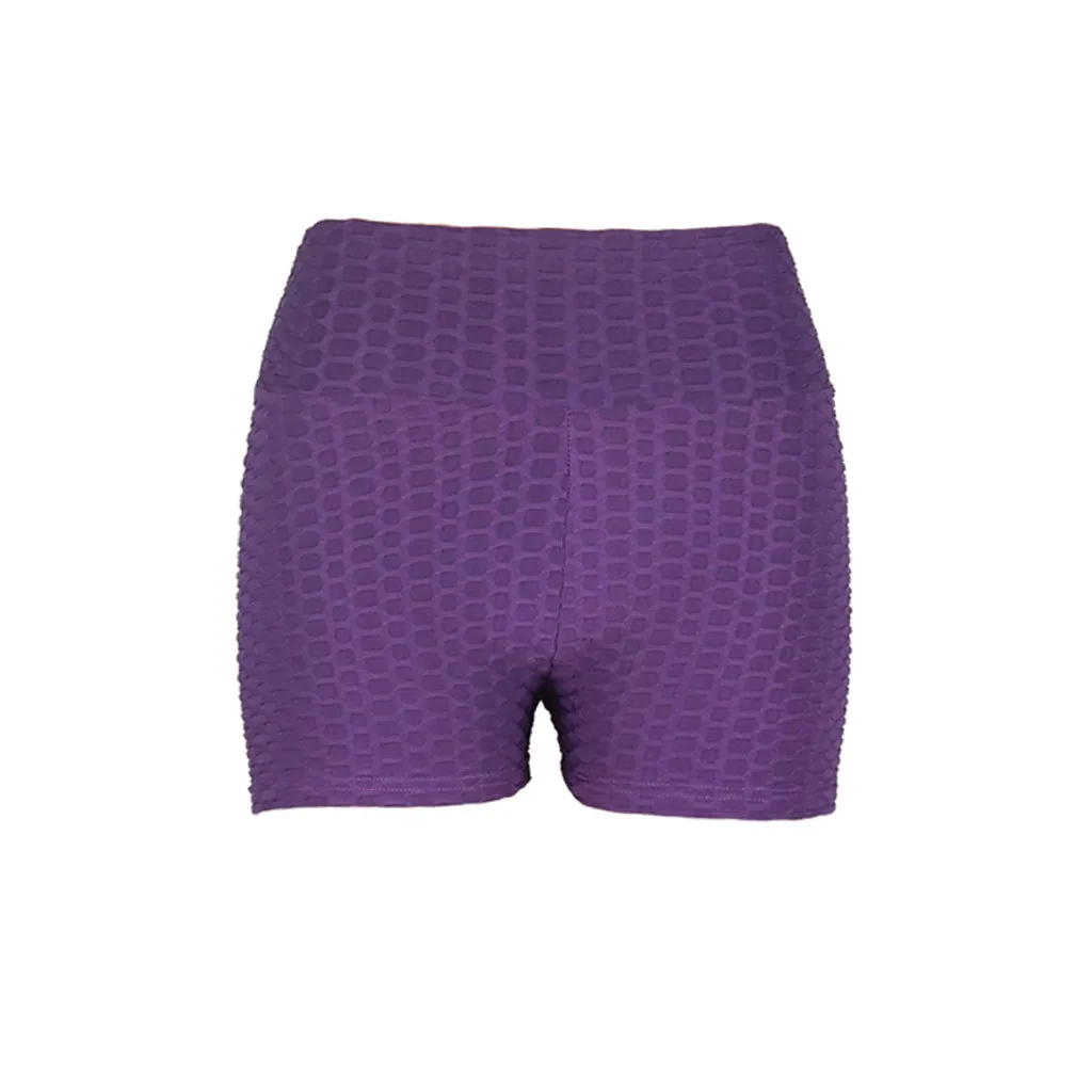 Pantalones Verano Mujer, женские жаккардовые шорты с высокой талией для фитнеса, облегающие шорты для бедер