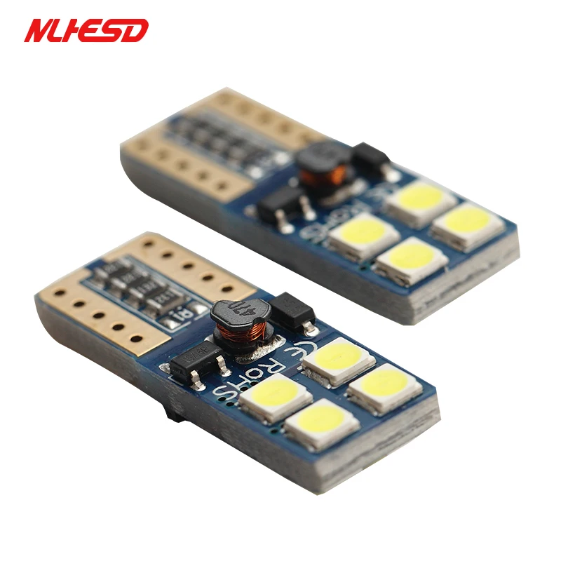 

100pcs Brand Car T10 8smd 3030 W5W White CANBUS No Error Decoding Lights Led Warning Side Light Bulbs Sidermarker Parking Light