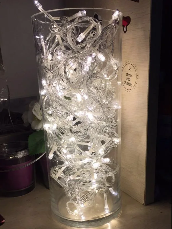 2 м светодиодный светящиеся гирлянды на Рождество Батарея приведенный в действие