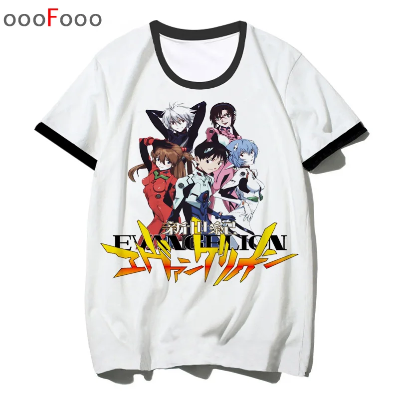 Футболка Evangelion ATTACK ANGEL, Мужская футболка EVA, топ с круглым вырезом, летняя футболка с рисунком для мужчин, мужская/wo Мужская футболка в стиле хип-хоп
