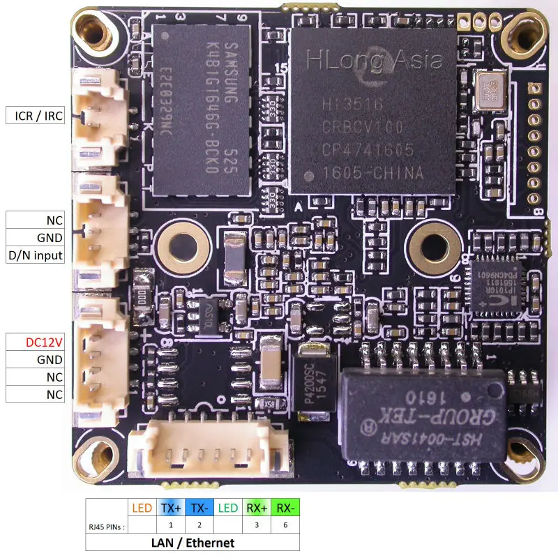 Блок стиль Ip-камера 2.8-12 мм Ручной Зум и Фокусное ЛЕН (1080 P) 1/3 &quotSmartSense CMOS SC2035 + Hi3516 IP