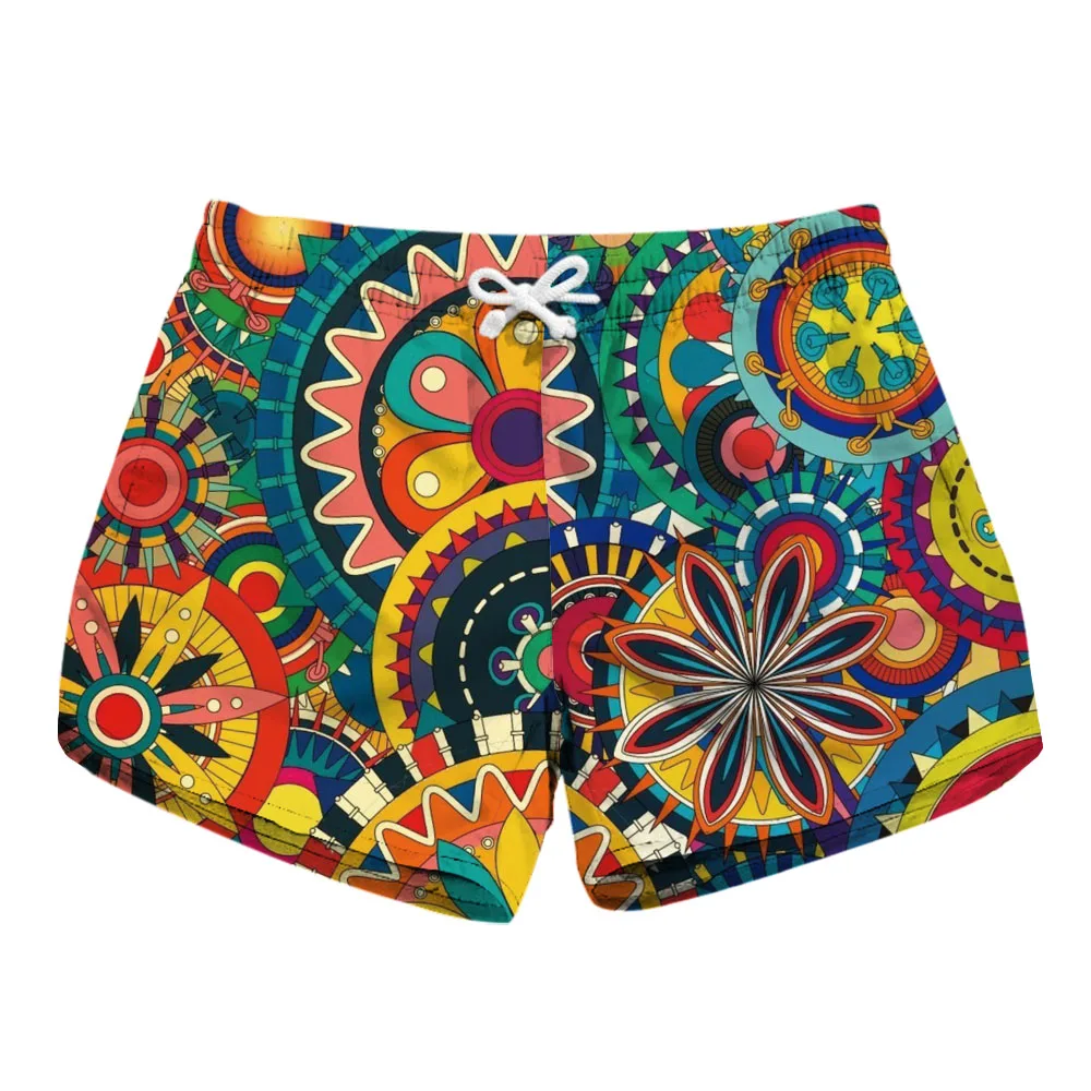

New 2018 Trendy fashion Women Shorts Summer Beach Casual Holiday style print pattern print Loose Shorts Hot women board short