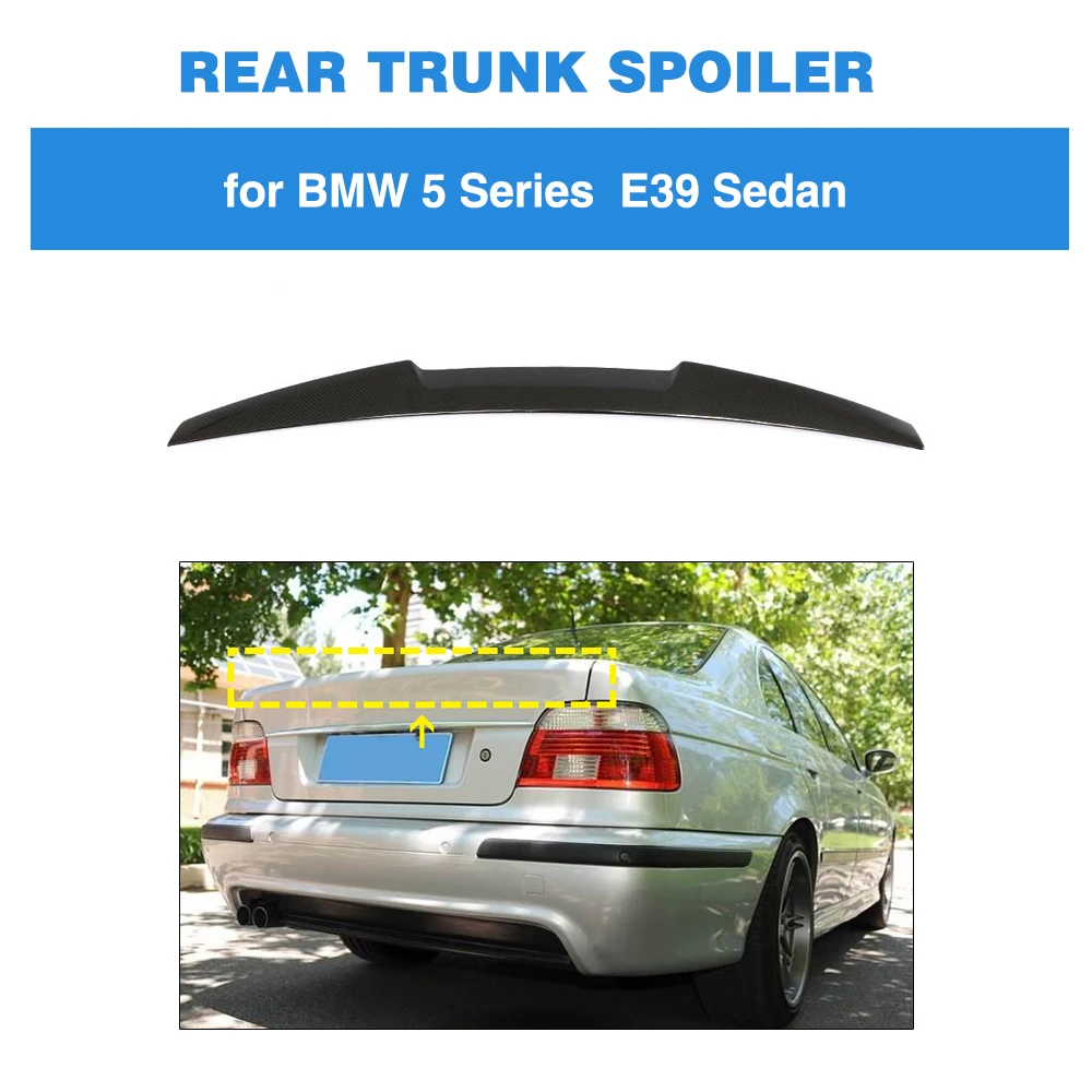 

For BMW 5 Series E39 M5 1996 - 2003 Rear Wing Spoiler Boot Lid Carbon Fiber Rear Trunk Spoiler