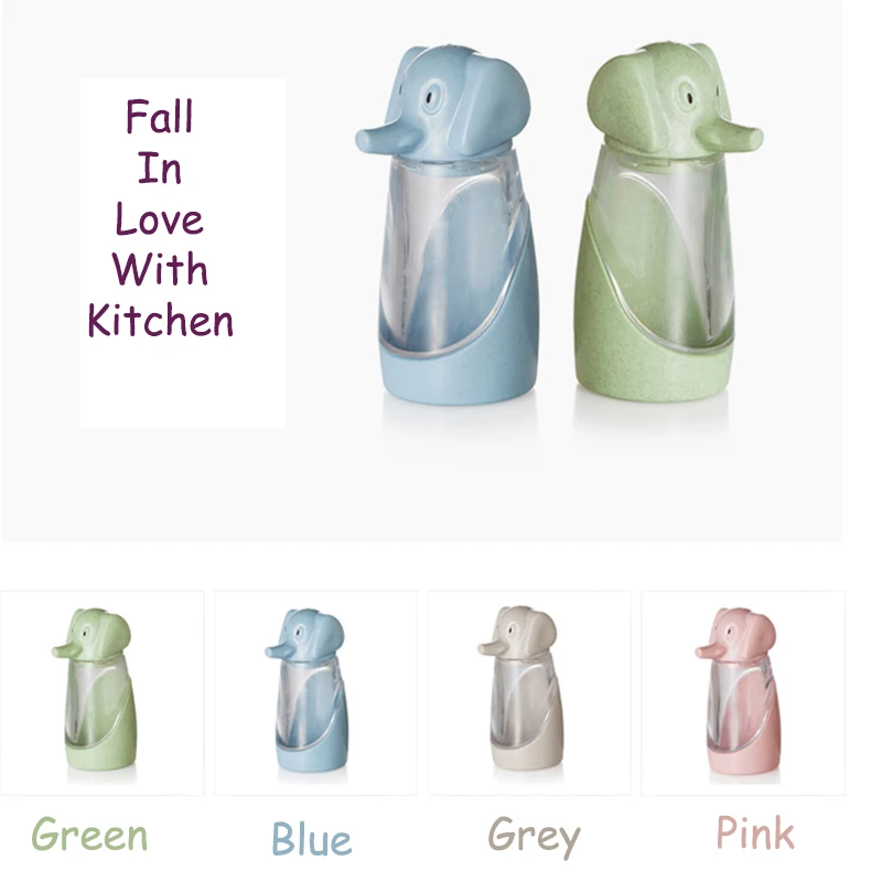Креативный шейкер для приправ в форме слона из пшеничной соломы баночка специй