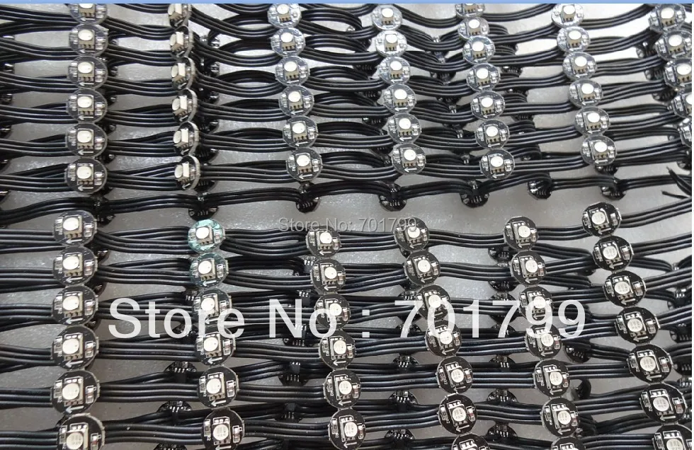 Черный пиксельный узел DC5V WS2811 led 5050 SMD 50 шт. струны Черные провода Расстояние между