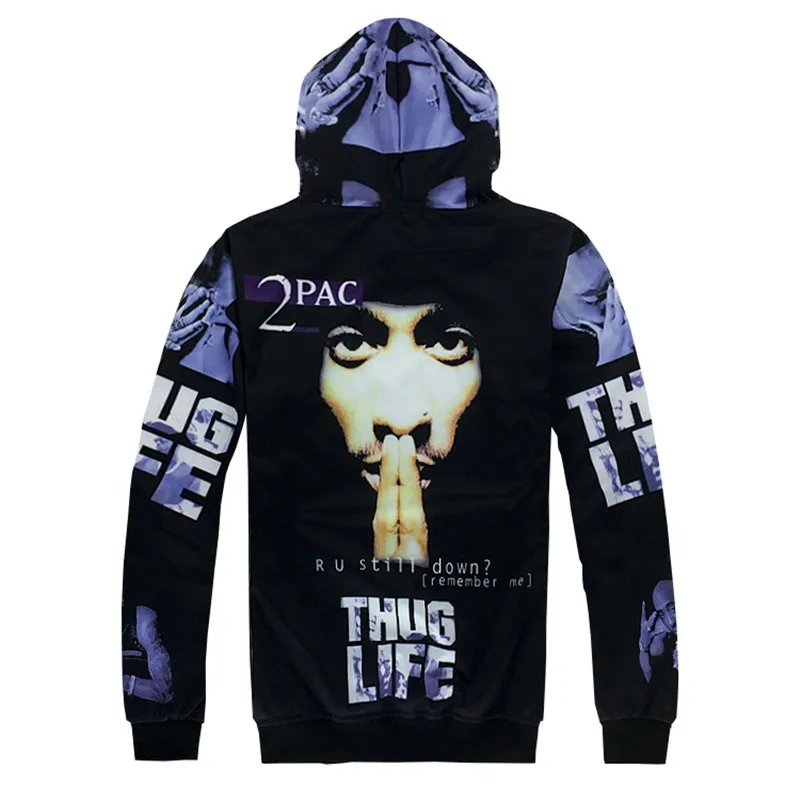 Tops Новое поступление, rap star 2Pac Tupac, толстовки с капюшоном, с 3D принтом, для мужчин/женщин, спортивный костюм, в стиле хип-хоп, комплекты, повседневные толстовки+ штаны для бега - Цвет: Tops