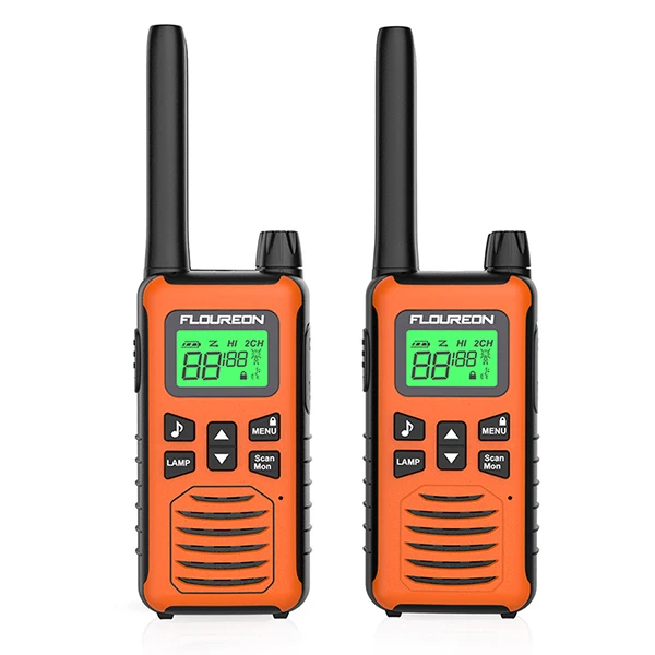 Orange 1 пара Walkie Talkie 22 канала FRS/GMRS 462-467 МГц двухстороннее радио легкий ручной домофон портативный коммуникатор трансивер США - Цвет: Orange