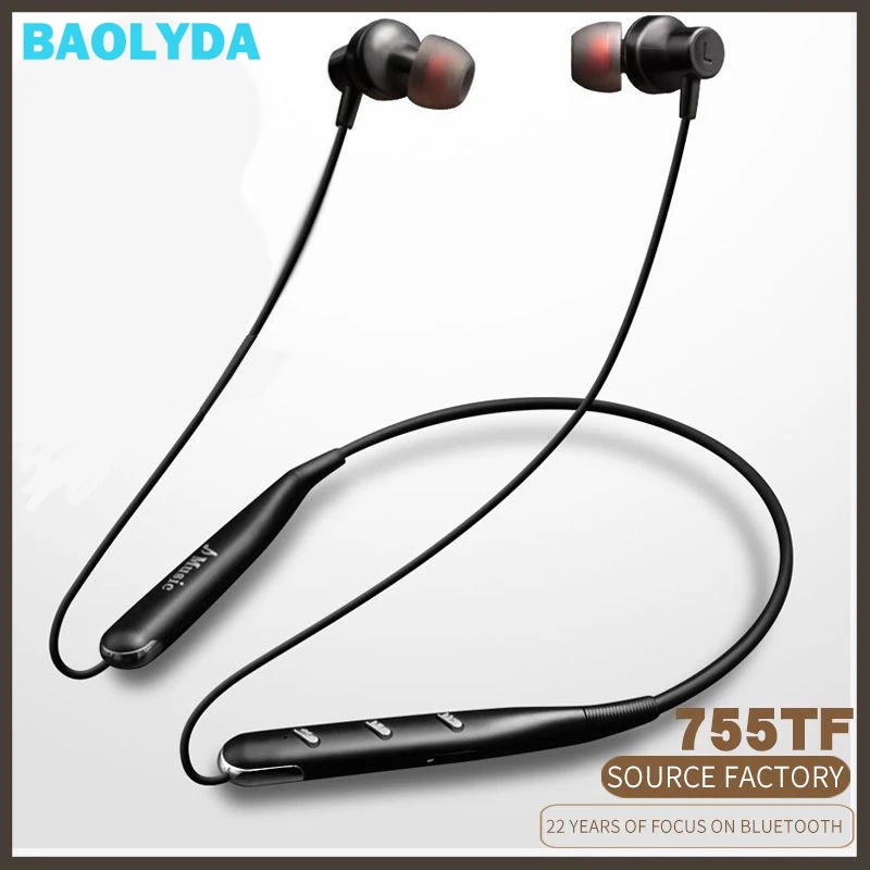Baolyda долгая жизнь в наушниках Bluetooth Спорт/стерео 5 0 наушники для бега Шея Висячие