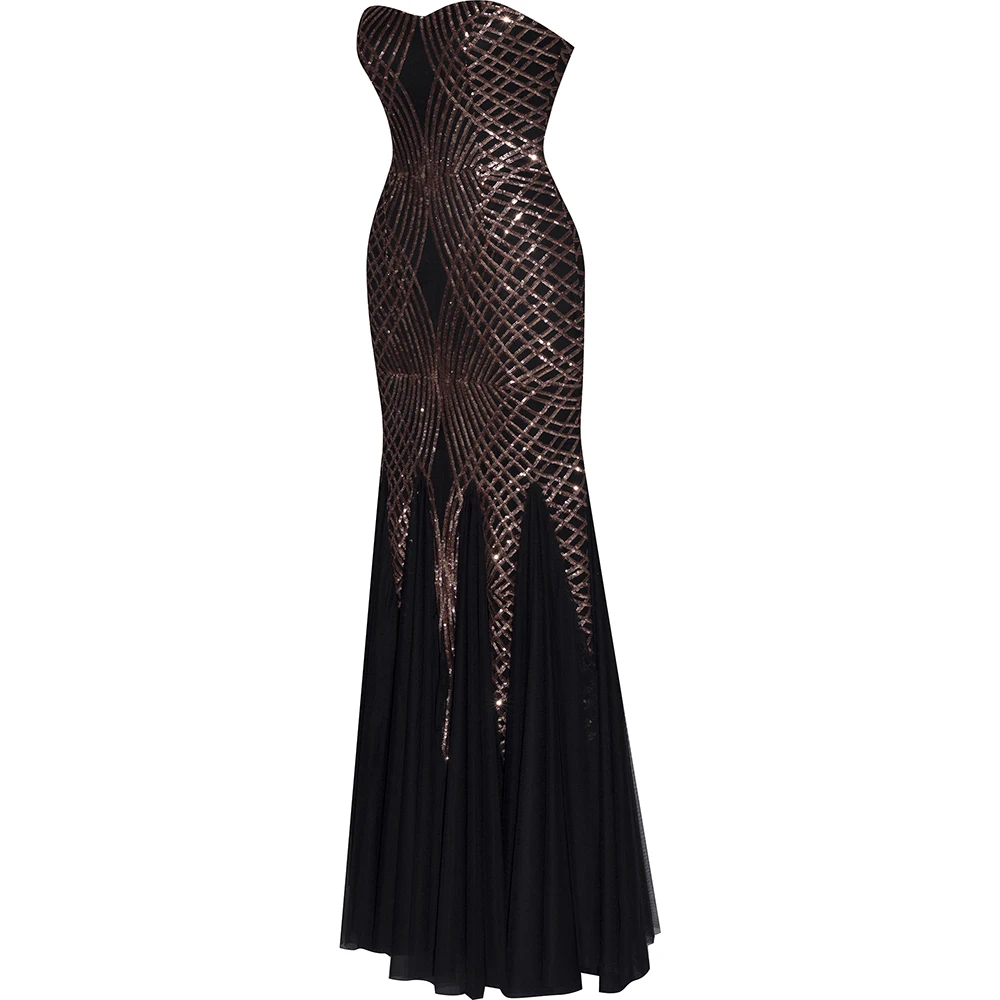 Spendflower женские без бретелек Милая Кружева Русалка коричневый блёстки черные