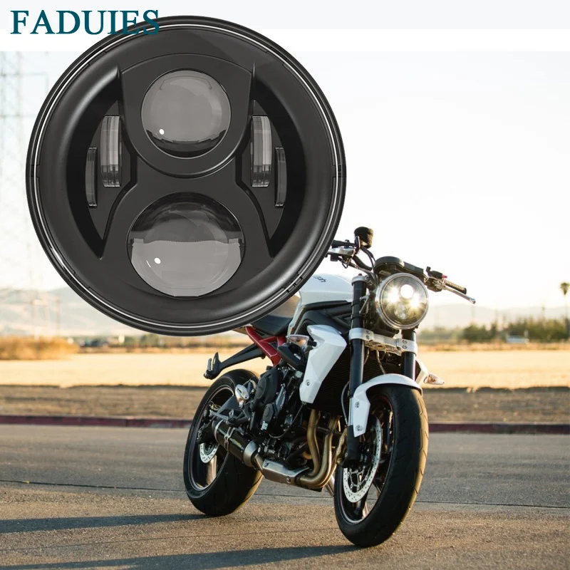FADUIES 7-дюймовый светодиодный налобный фонарь для Harley мотоцикла проектор HID