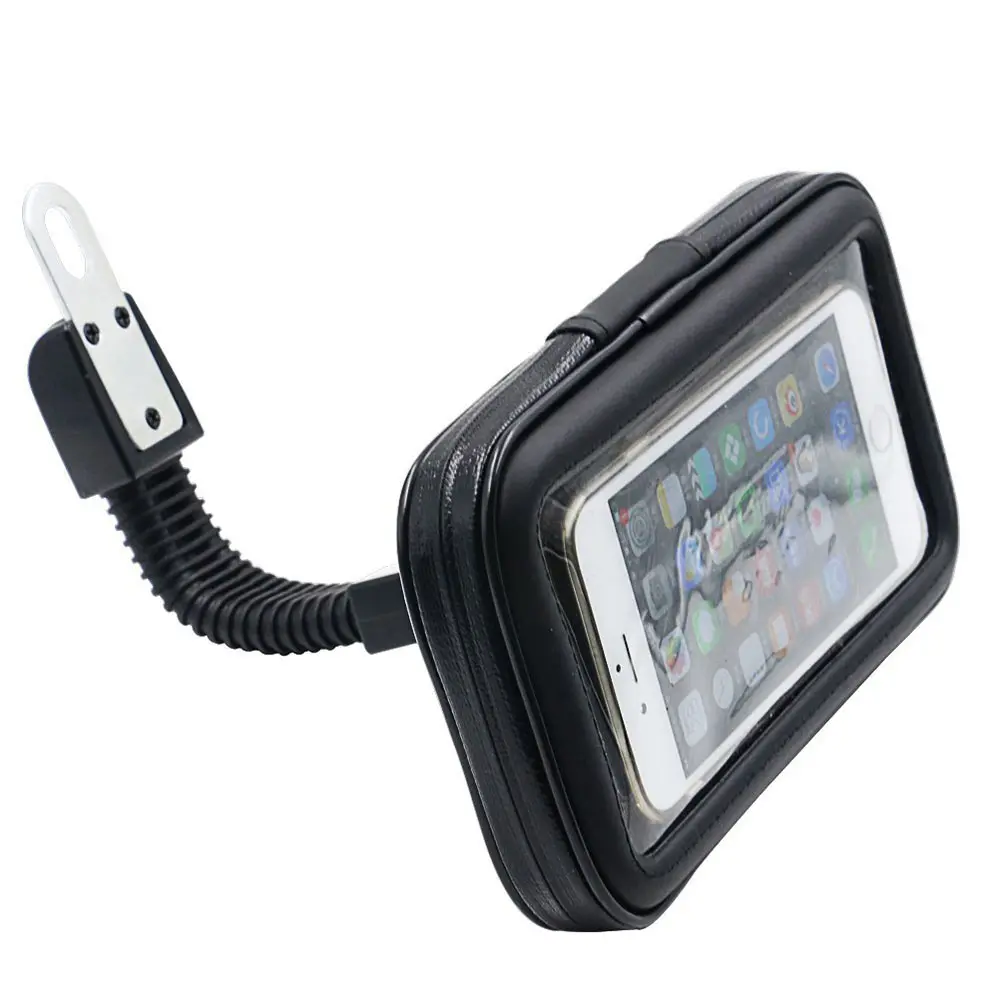 

Universal 6.3" Motorcycle Phone Mount Holder Mobile Phone Stand Support Rearview Mirror Phone Holder Waterproof Case Bag Pouch