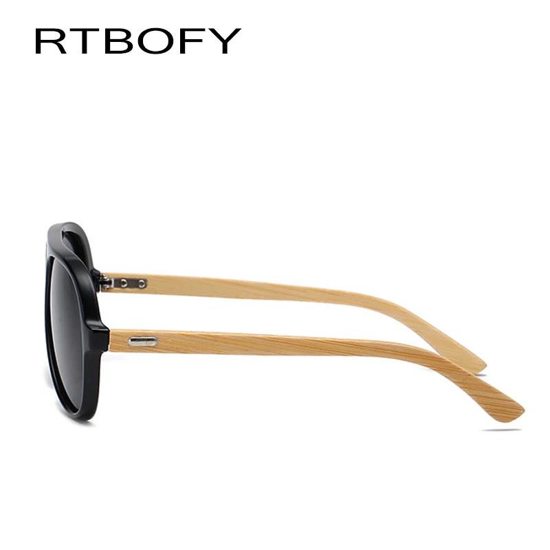 RTBOFY поляризационные деревянные солнцезащитные очки фирменный дизайн бамбуковые