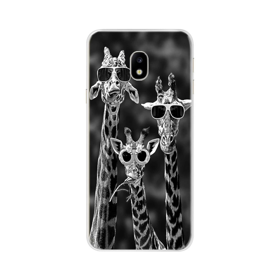 Черный Чехол на заднюю панель для Samsung Galaxy J7 J730, чехол для телефона для Samsung Galaxy J7 Pro J 7, чехол с милым рисунком - Цвет: Черный