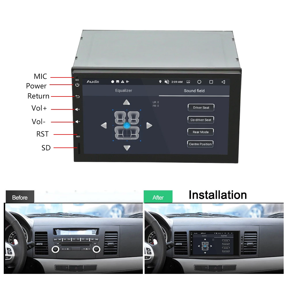 AfmoDVR 2 Din автомобильное радио Gps Android Авторадио 2din Центральный Multimidia для