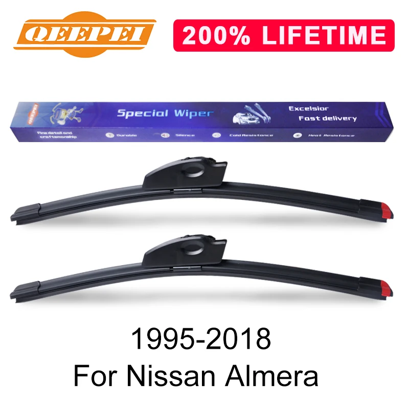 Сменная Щетка стеклоочистителя QEEPEI для Nissan Almera 1995-2018 силиконовая резина