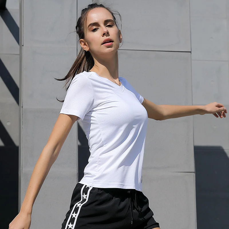 Футболка для йоги тренажерного зала Джерси фитнес тренажер футболка бега