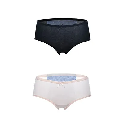 2pc/1pcs Menstrual Period Cotton Panties Ladies Healthy Physiological Leak Proof Underwear Lengthen the Broadened Female Brief - Цвет: Black and skin